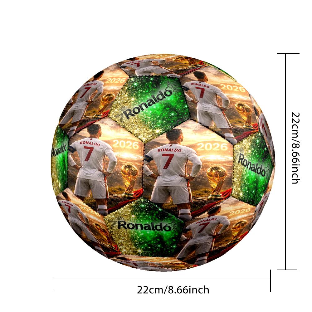 Ronaldo's: Legendary No. Soccer Ball Size 5 Football Machine-Stitched Indoor/Outdoor Universal Football for Football Accessories