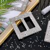 Switch Panel Diamond Sticker US Standard Rhinestones Wall Plate Cover Rectangle Glitter Light Crystal Decorative Bling Outlet
