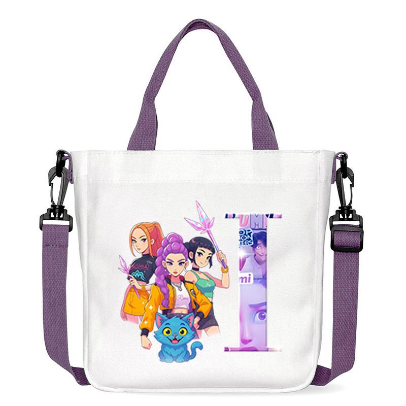 Kids Girls Sajaboys Rumi Mira Zoey Printed Student Lightweight Crossbody Bag Casual Canvas Shoulder Bags