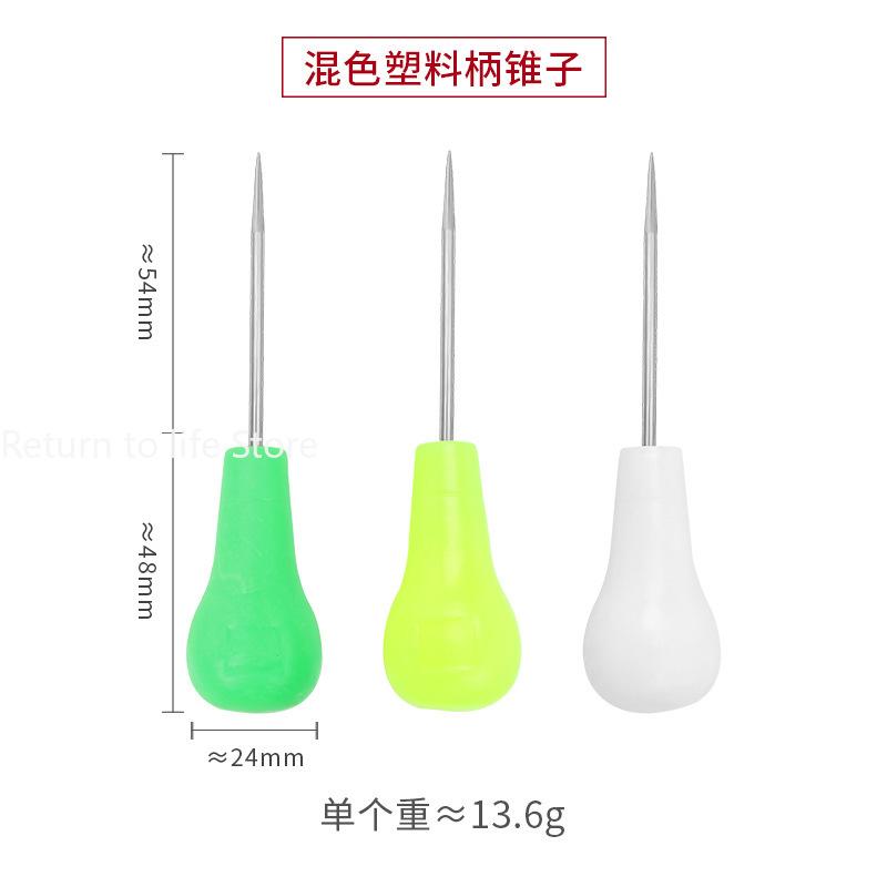 1pc Awl Pricker Hole Maker Cone Punch Sewing Stitching Leather Craft Shoemaking Tool Wooden Handle Drilling with Hook Stabber