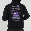 Jordan NBA Los Angeles Lakers Mikina s kapucí z fleecu se smíšeným potiskem Pánské topy Černá DH9454-010