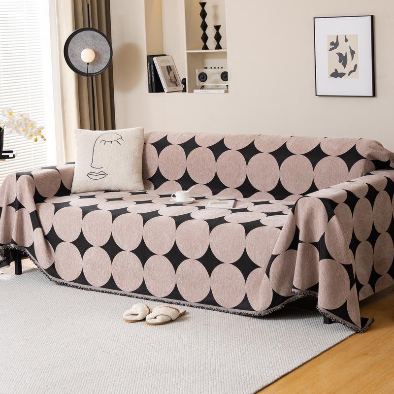 EIFLOY-Modern Dots Sofa Covers Towel for Living Room, Anti Scratch, Universal Couch Chair Protector for All Season