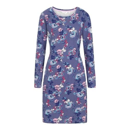 Lazy Jacks Womens/Ladies Fleur All-Over Print Long-Sleeved T-Shirt Dress
