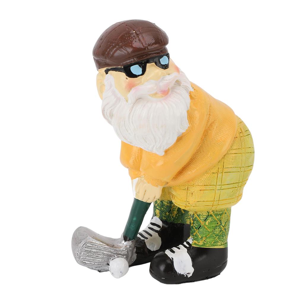 Garden Gnome Ornament Cute Vintage Resin Gnome Statue for Outdoor Yard Decoration