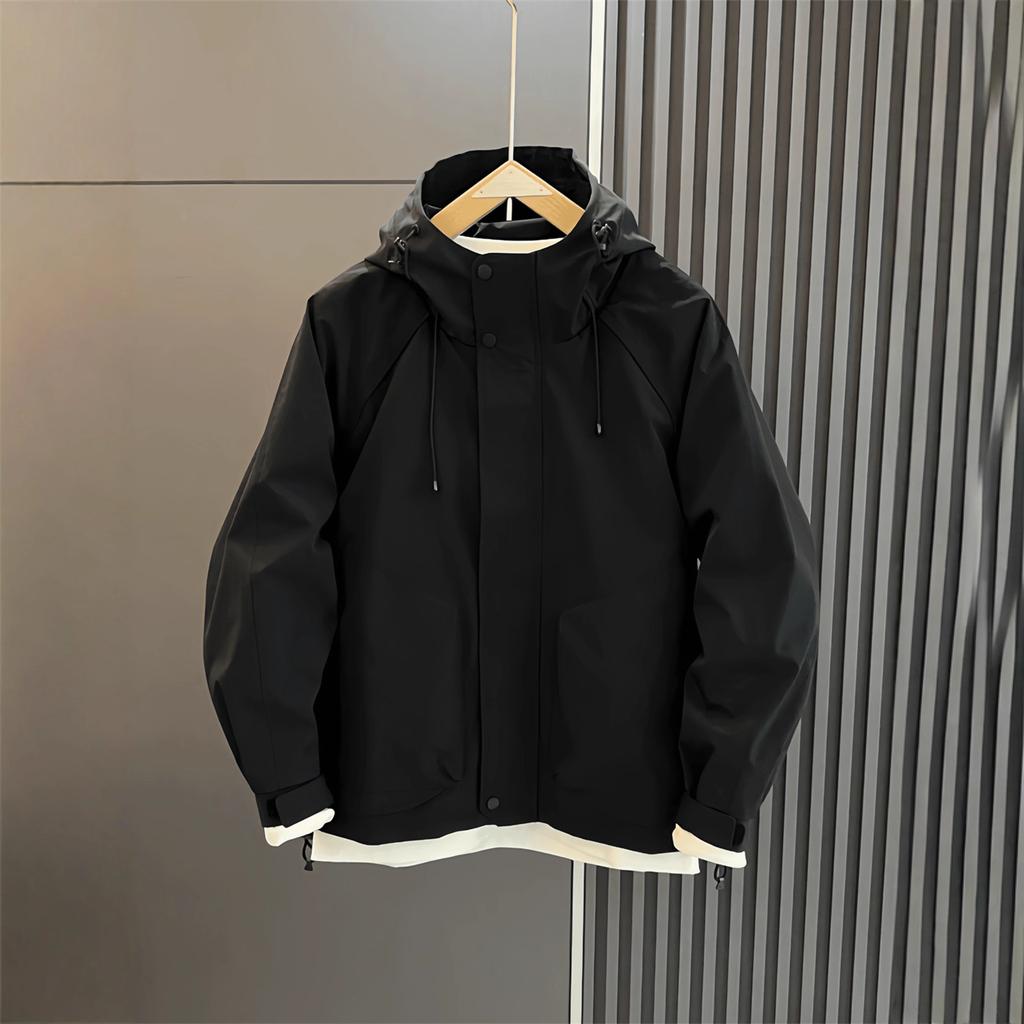 Spring and Autumn Hooded Jacket Men's Casual Versatile Fashion Sports Simple Outdoor Jacket