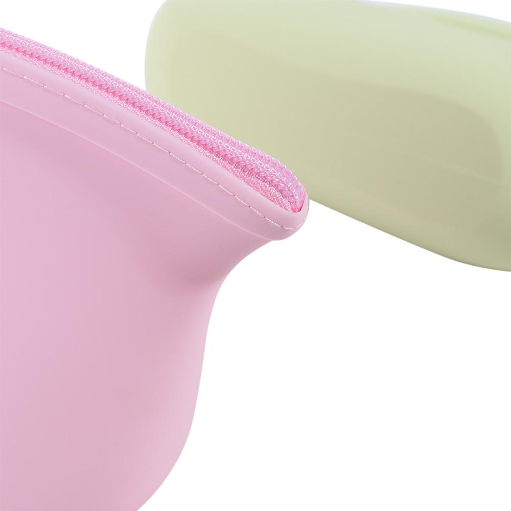 Zipper Wash Storage Bag Waterproof Make Up Pouch Simple Silicone Cosmetic Bag  Women