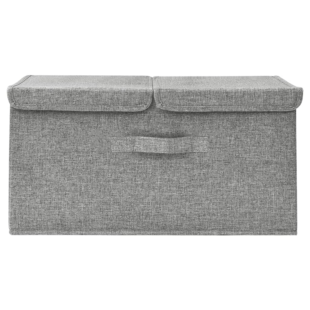 Storage Box Fabric 50 x 30 x 25 cm Gray
