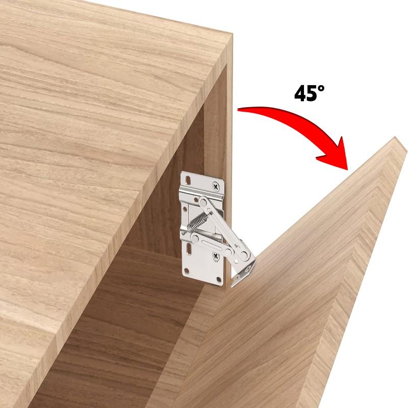 2 pièces de tiroirs basculants pour armoire de cuisine Charnières à pivot auto-fermantes 45 degrés pour tiroir sous évier Organiseurs de salle de bain Armoires à chaussures