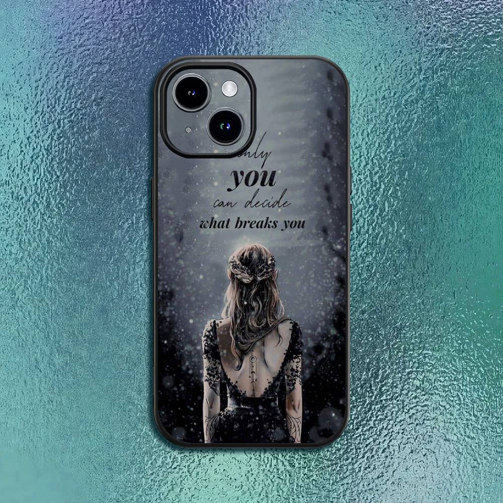 Acotar A Court of Mist and Fury Phone Case For iPhone12 13 14 15 16 17Pro Max Plus Classic black soft shell