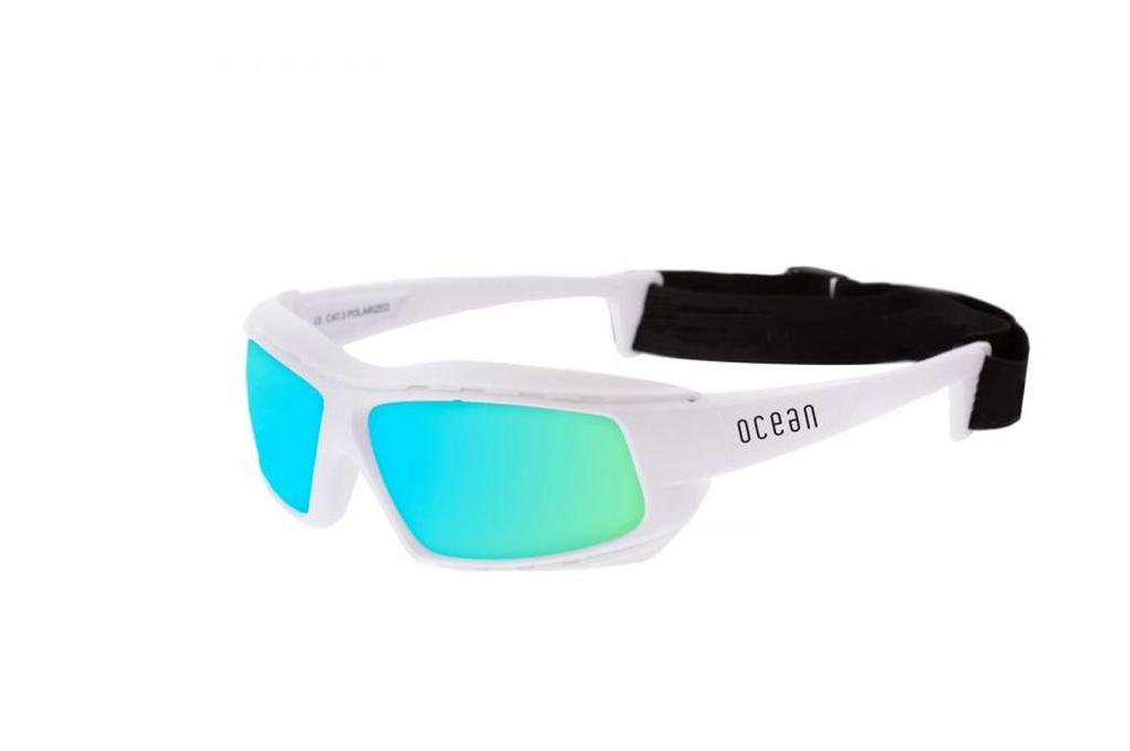 PAROS Floating Goggle UV Coated Matte White Blue REVO OCN-G211-4 Sunglasses, Style, Protection, Impact-Resistant Lenses, (Polarized Lenses)