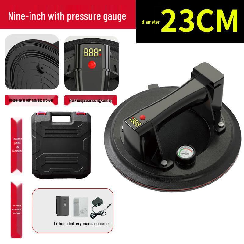Banque Electric Vacuum Suction Cup Lifter with Digital Pressure Gauge CN plug (adapter included)