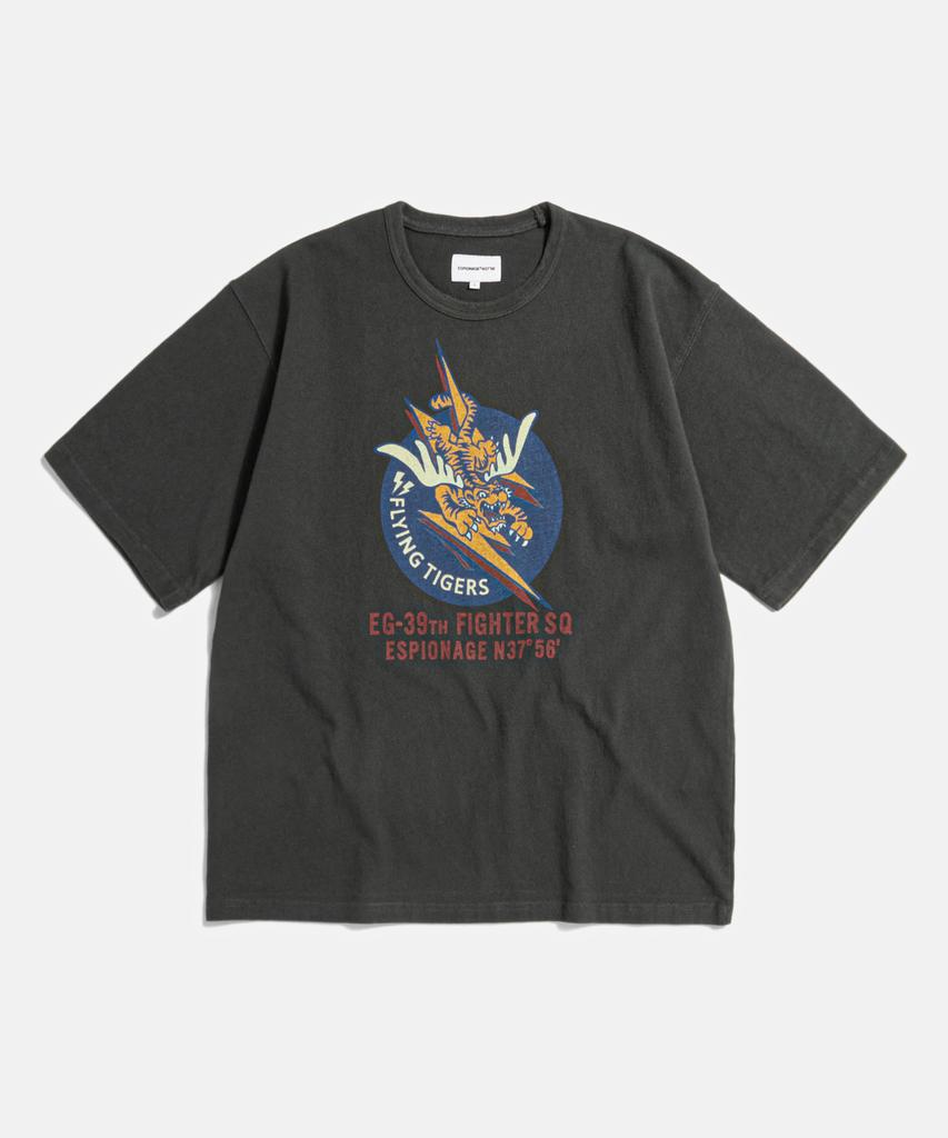 ESPIONAGE Flying Tigers Heavyweight Tee Vintage Black