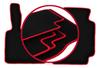 Velour Floor Mats with Red Edge For: Smart ForTwo I with Paw (1998-2007)