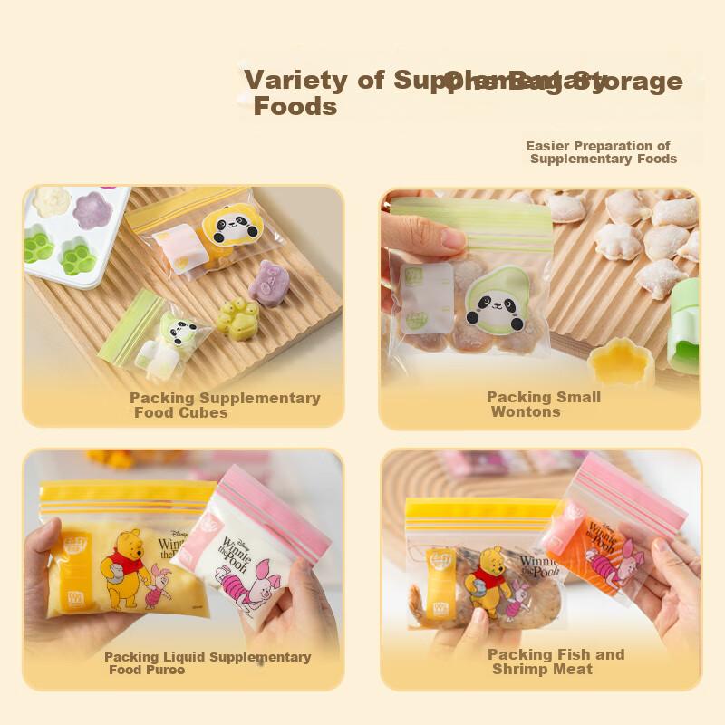 Baby Food Bags, Infant-Specific Food Storage Bags, Thickened Sealing Bags for Fresh Food Preservation And Portioning, 30 Pieces