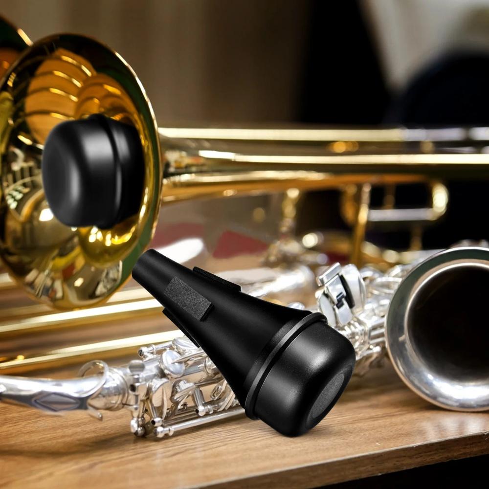Black Trombone Trumpet Mute Silent Practice Accessory Parts Replacement