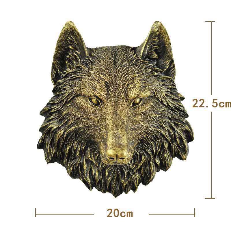 Copper-Plated Industrial Animal Wall Ornament - 3D Hanging Décor for Bar or KTV Background.