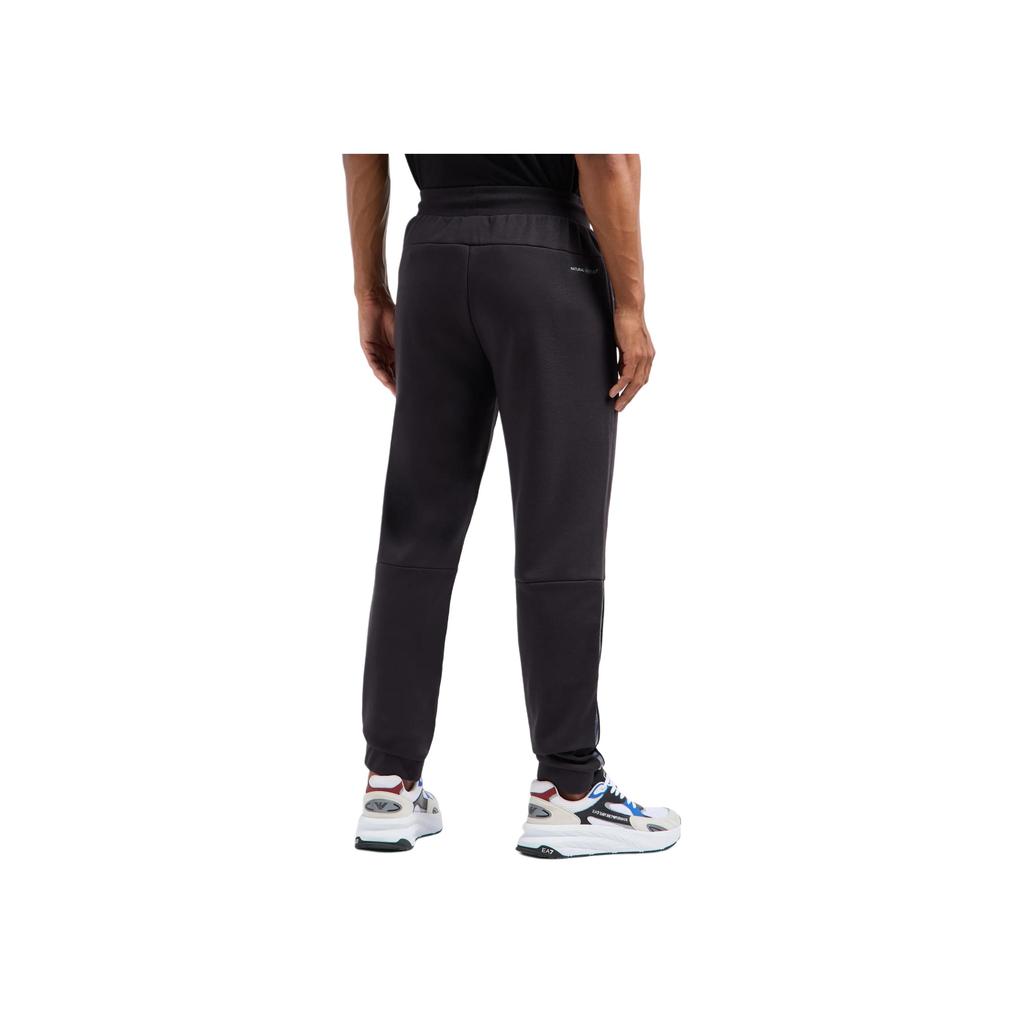 Emporio Armani EA7 FW24 Logo Print Solid Knit Sports Pants Men bottoms Black 6DPP67-PJUWZ-1771