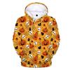 Halloween Kürbiskopf Teuflisches Hoodie Sweatshirt Herren 3D Digitaldruck Lässig Bequem Polyester Langarm Streetwear