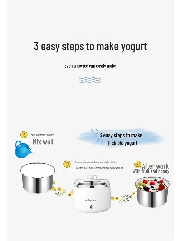 Kawu ZCW-S09 Large Capacity Automatic Yogurt Maker with Constant Temperature Fermentation