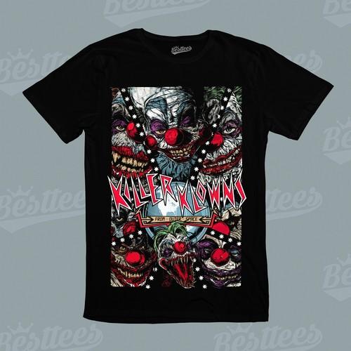 Halloween Killer Klowns Horror Sci-Fi Outer Space Clown Tee T-Shirt
