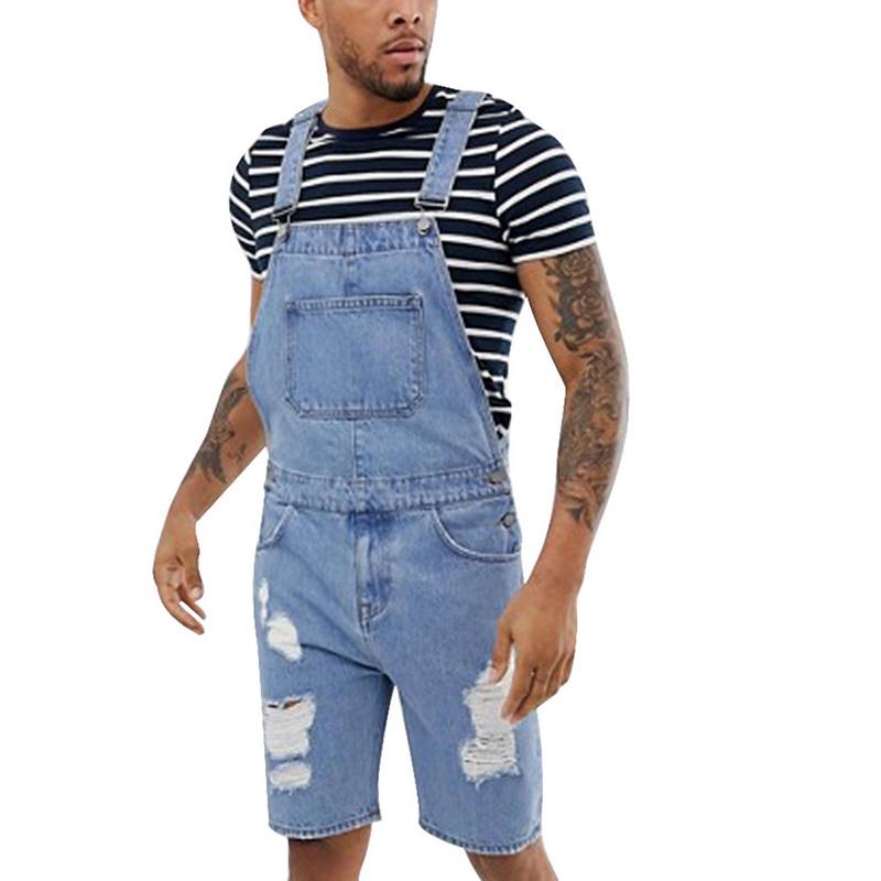 Mens Bib Overall Shorts Lightweight 