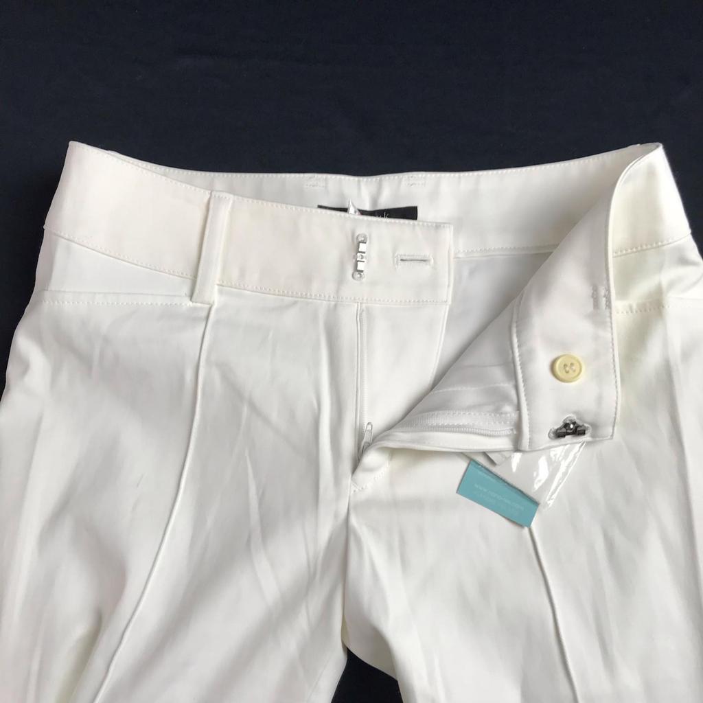 NEW Tag Unused Japan Le Souk Flare Slacks Pants 34 Women S Inset 83cm White Bottoms Trousers(USED)