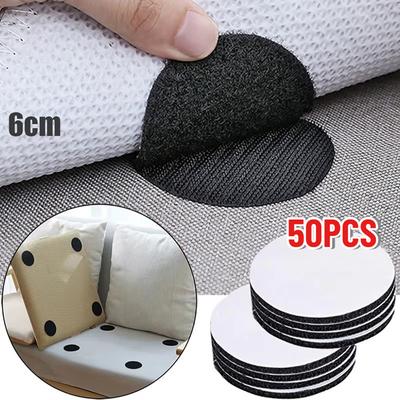 6cm Starke Selbstklebende Verschluss Punkte Aufkleber Sofa Matte Teppich Anti Slip Temperatur Widerstand Haken Schleife
