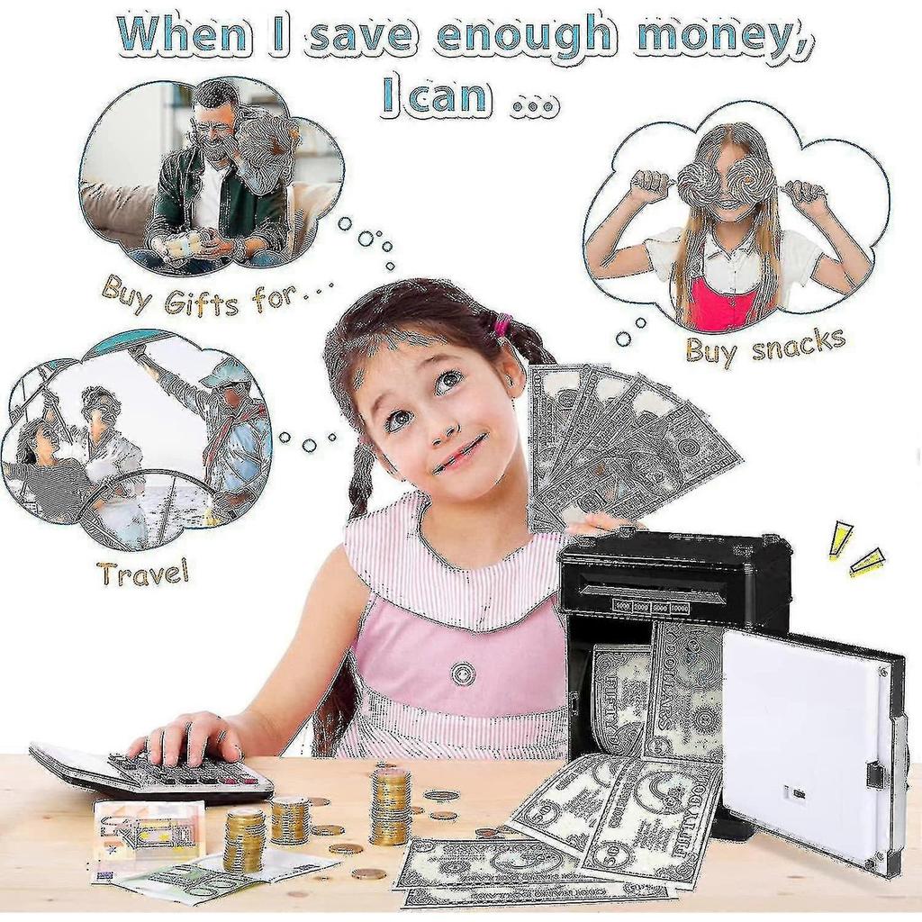Piggy Bank For Real Money - Best Gifts For Girls/boys/kids - Pjun