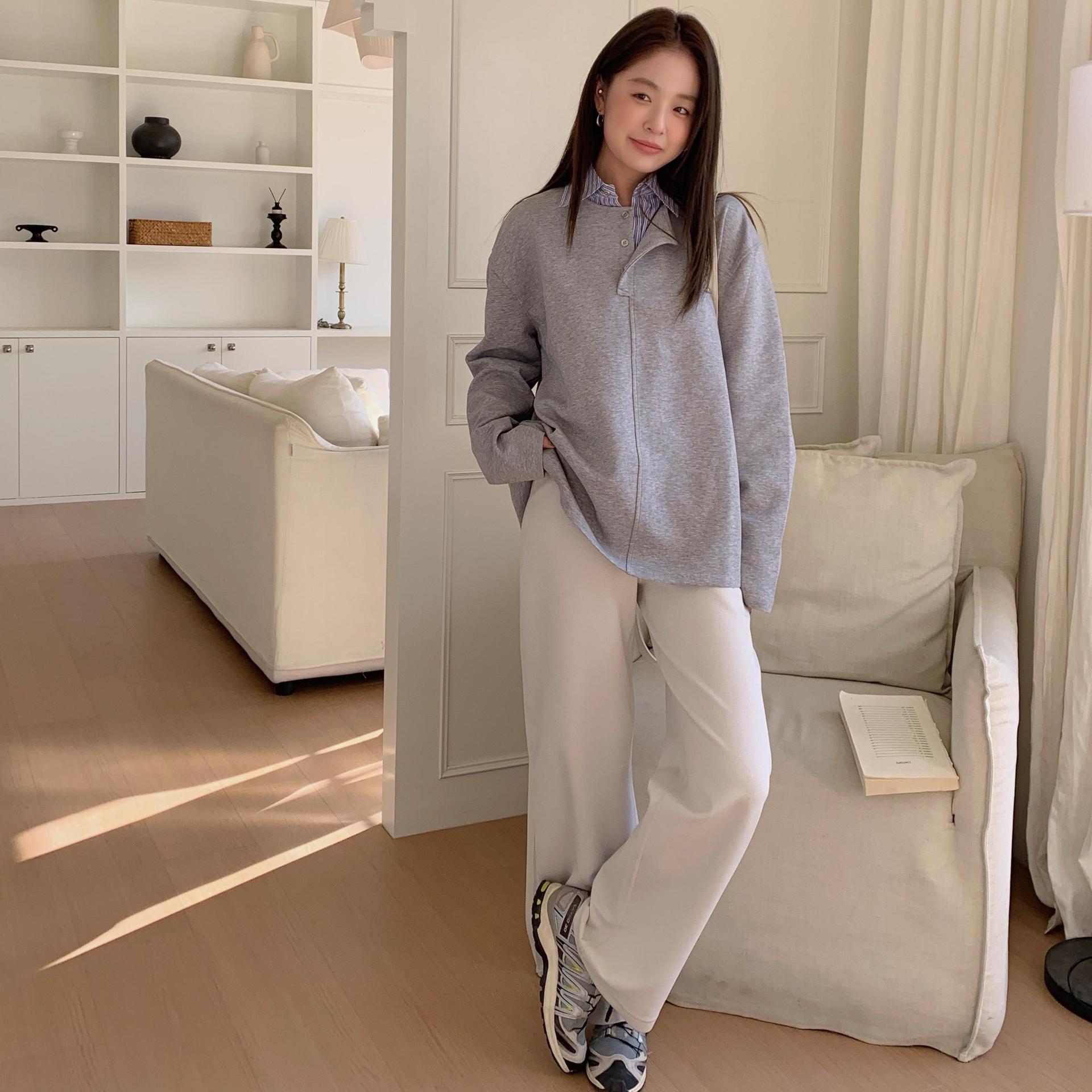 

Women s Drapey High-Waisted Slimming Pants - Sporty, Straight or Wide-Leg Options for Spring 2025 L (55-65 kg)