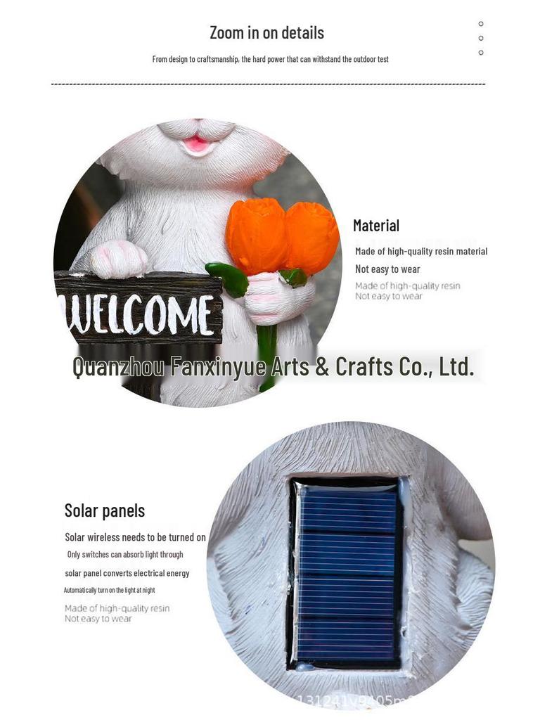 Kreative Osterhase Harzstatue - Frühlingsgarten Hofdekoration Ornament.