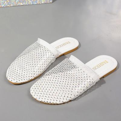Baotou Summer Wear Korean Version of Simple Non-slip Lazy Sandals Hollow Breathable Mesh Women's Slippers Women Shoes