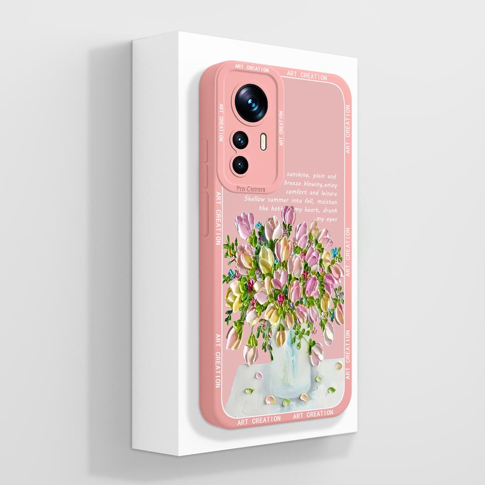 For Xiamoi 12T Pro Phone Case Elegant-Butterfly Soft Liquid Silicone Camera Protection Back Cover For Mi 12T 12 T 12TPro Funda