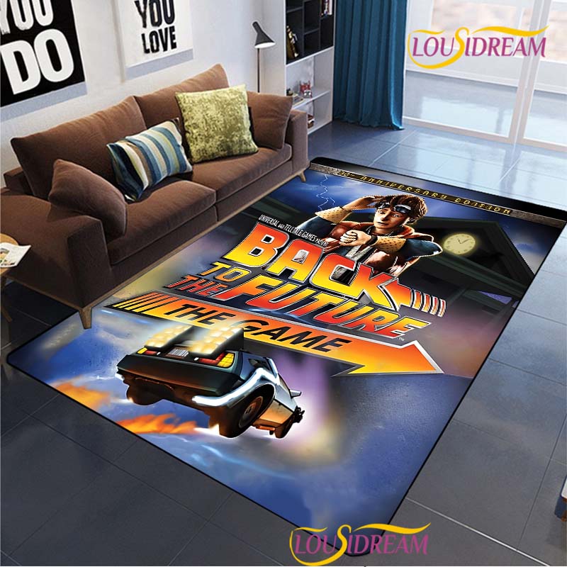 Back To The Future Carpet for Living Room Bedroom Rug Kitchen Kid Unslip Floor Mats Birthday gift photography props Alfombra Rug