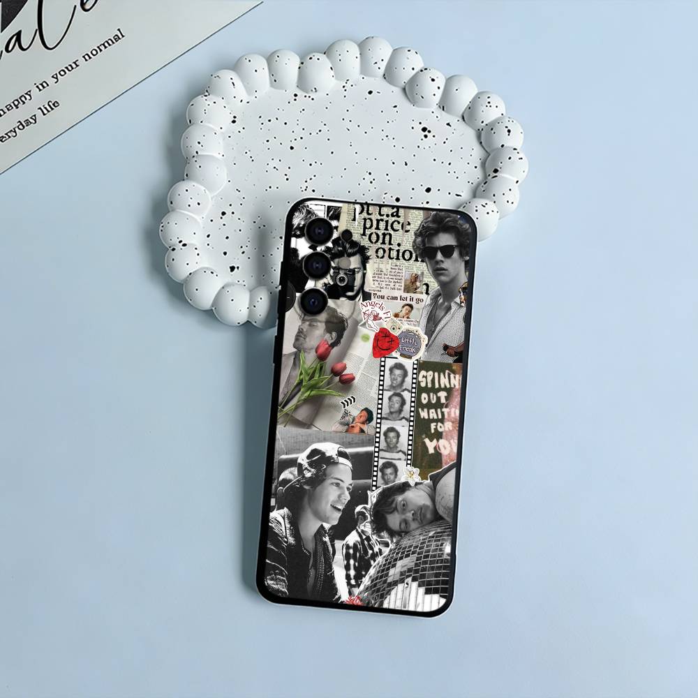 H-Harry Music Styles Black Soft Silicone Phone Case for Samsung S25, S24, S21, S22, S23, S30, Ultra, S20, Plus, FE, Lite