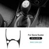 For Dacia Duster 2014 2015 2016 2017 2018 Real Soft Carbon Fiber Sticker LHD RHD Car Water Cup Gear Shift Frame Interior Trim