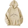 2025 new women's fleece sweater print pocket print hoodie
