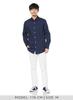 Amazon Essentials Men's Navy Long Sleeve Regular Fit Casual Poplin Shirt, Size M