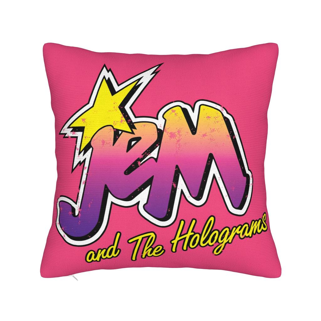 Kpop Style Jem And The Holograms Pillow Cover Comfy Cushion Cover Vintage Pillow Case For Sofa Couch Bed Living Room