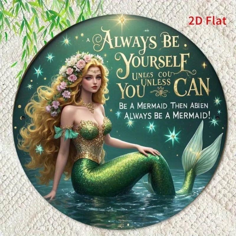 Flat 2D Metal Sign Board Hanging Decorative Wall Art 20x20cm