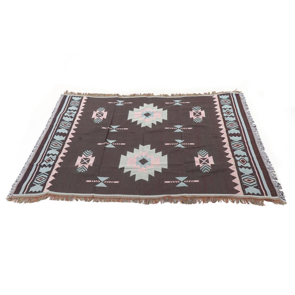 180x130cm Ethnic Style Tablecloth Blanket Retro Cotton Multipurpose Tent Blanket for Picnic Beach
