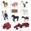 Realistic Pvc Farm Life Scene Model Featuring Shepherd Dog And Farm Animals Toys