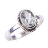 Natürlicher Grüner Amethyst Edelstein Handgefertigt 925 Massiv Sterling Silber Ring Gr.7 c6H72