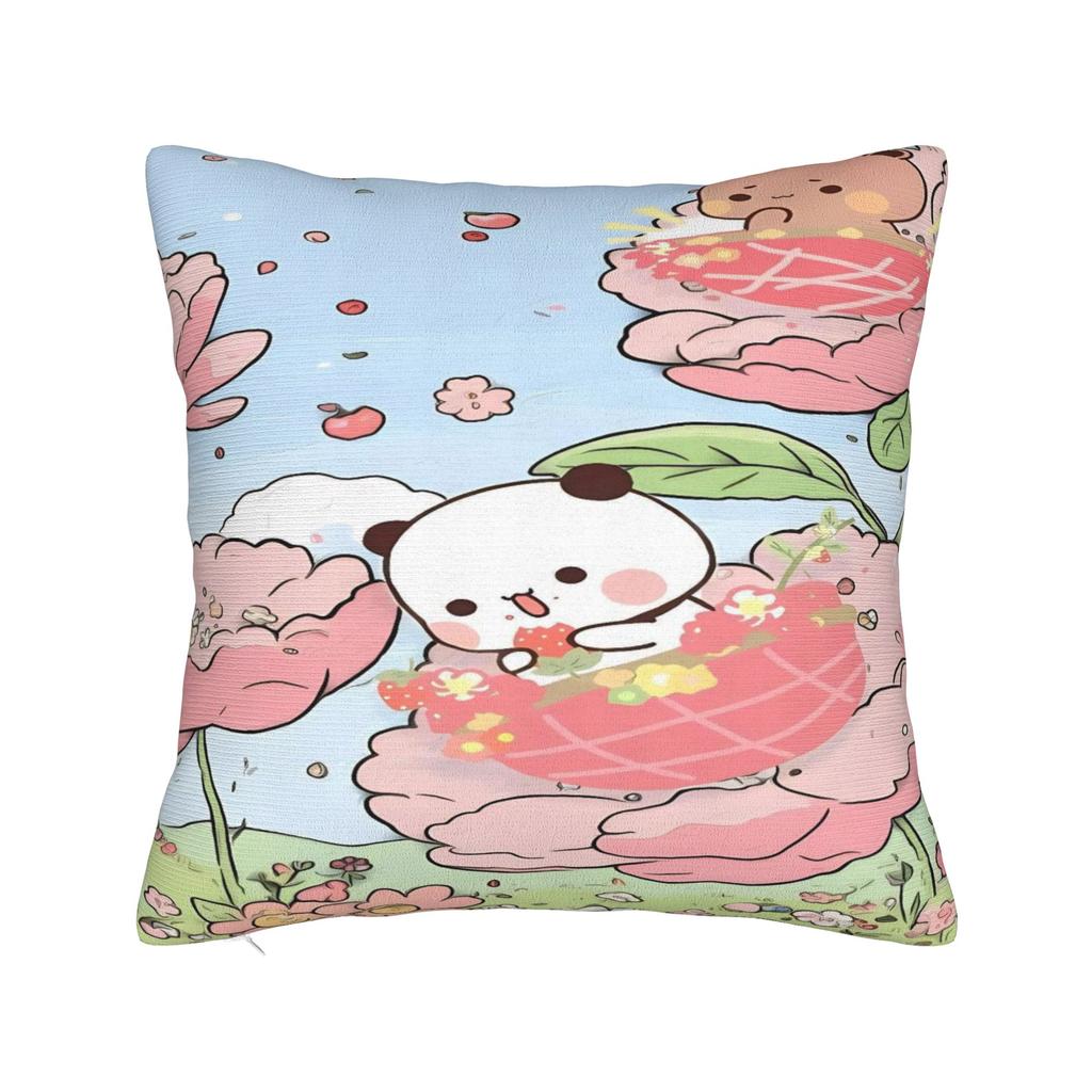 Pillow Case Panda Bubu Dudu Pattern Polyester Pillow Cover Cushion Cover Graphic Pillowcases For Chair Sofa Home Decoration