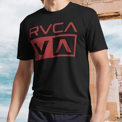 Red Rvca Va Logo Active T-Shirt Mens Womens Tees Top Funny Size S To 5XL