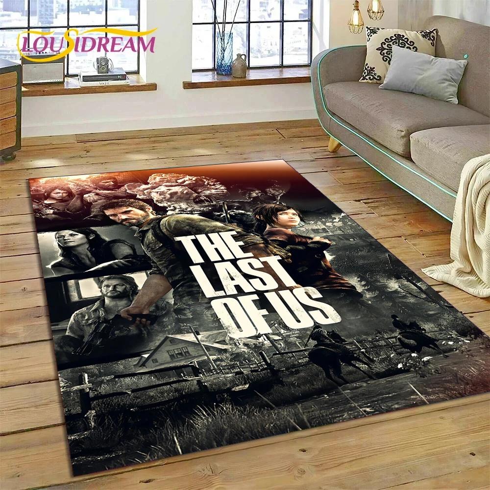 Tappeto Decorativo 3D The Last of Us Gioco Horror TV Joel Pedro per Soggiorno Camera da Letto Arredamento Casa, Decorazione Antiscivolo per Divano Zerbino Regali