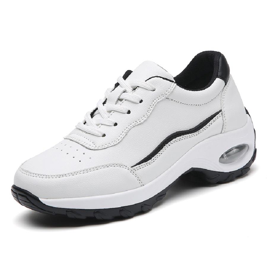 Women's Thick Sole Casual Sneakers Fashion Outdoor Vulcanized Shoes Tennis Cross Training Shoes Lace Up Walking Shoes  Trend