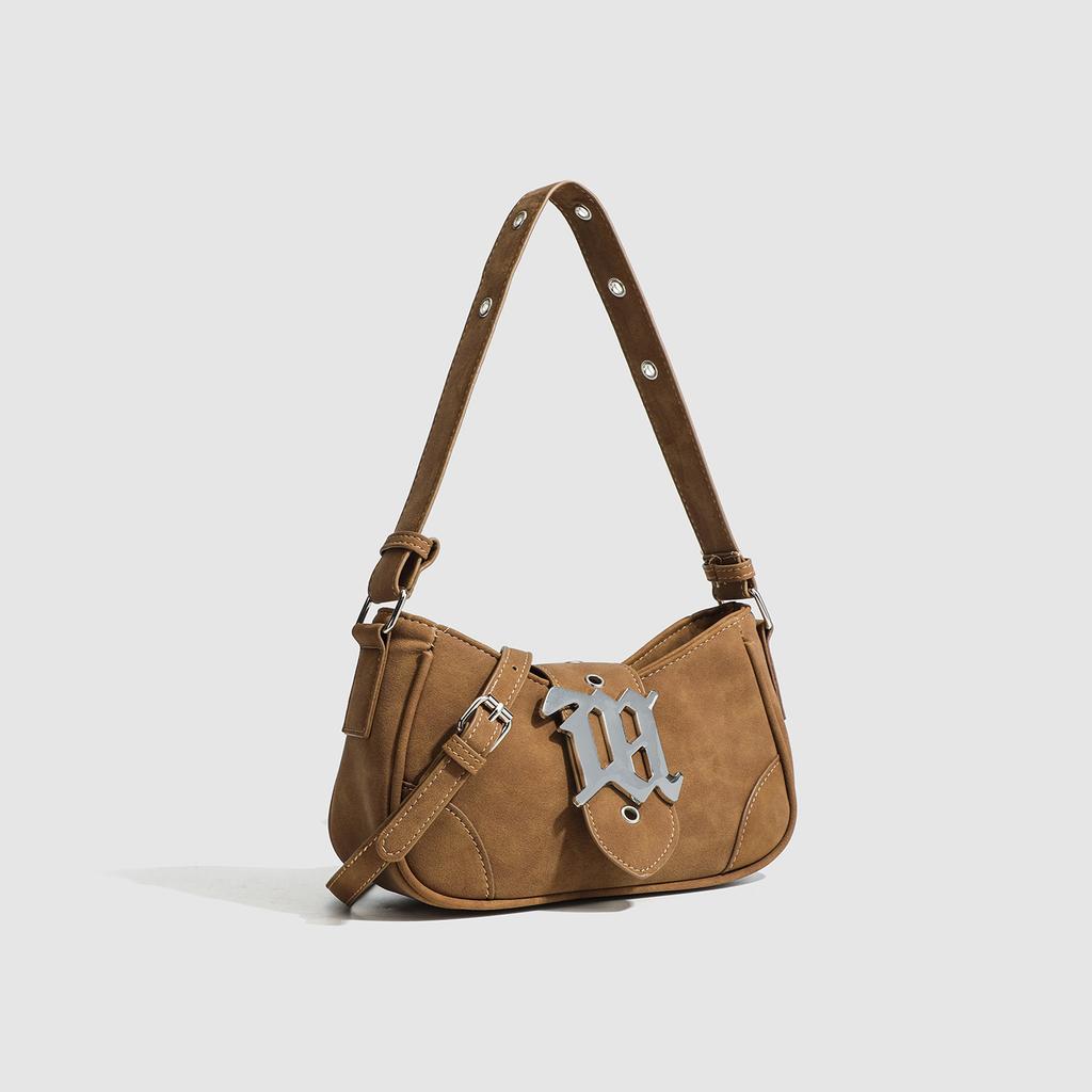 Underarm Bag Women'S Spring Tide Retro Matte Handbag Baguette Versatile~ Messenger Bag