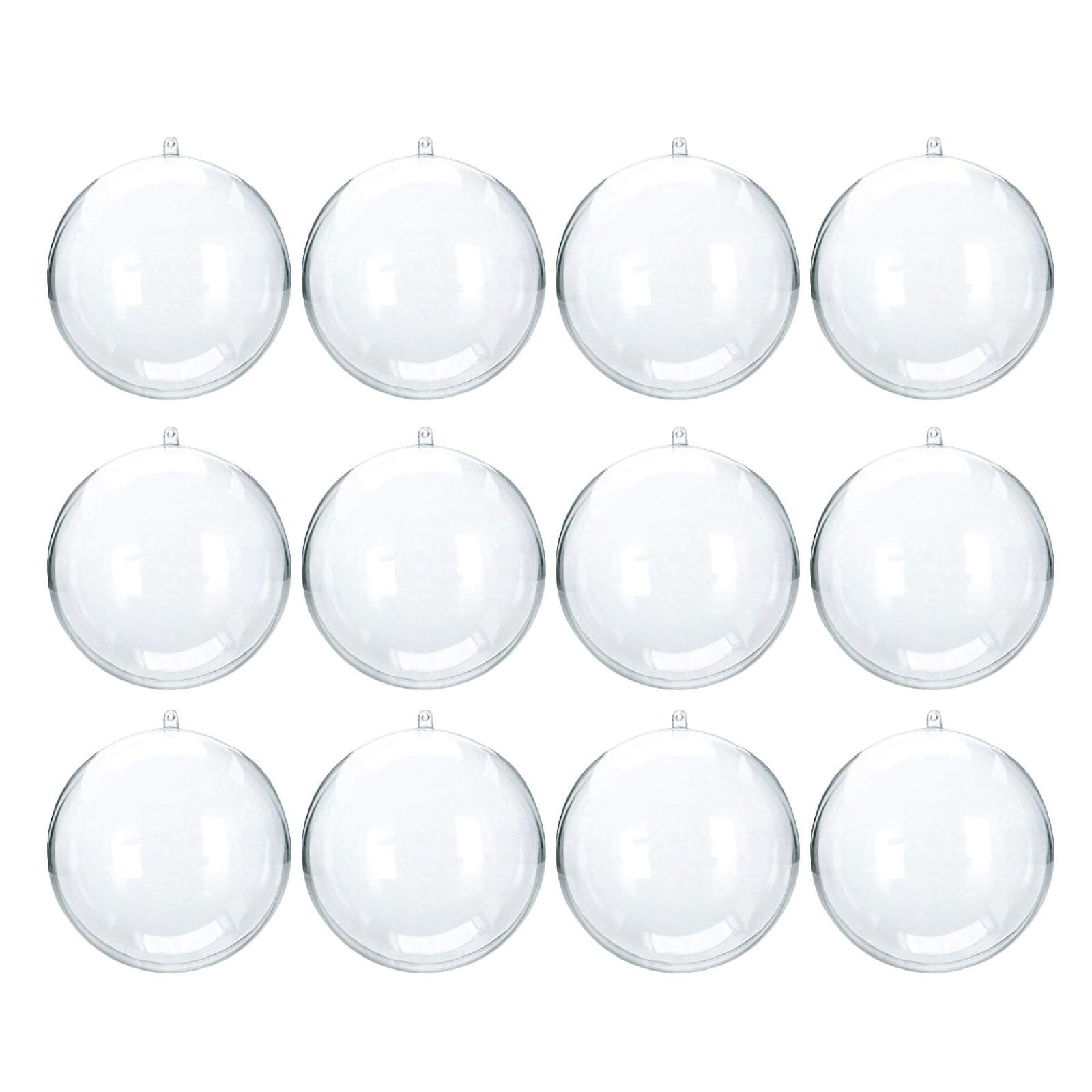 

12шт Рождественские шары Креативные Рождественские шары Прозрачный полый шар 8 см One Size