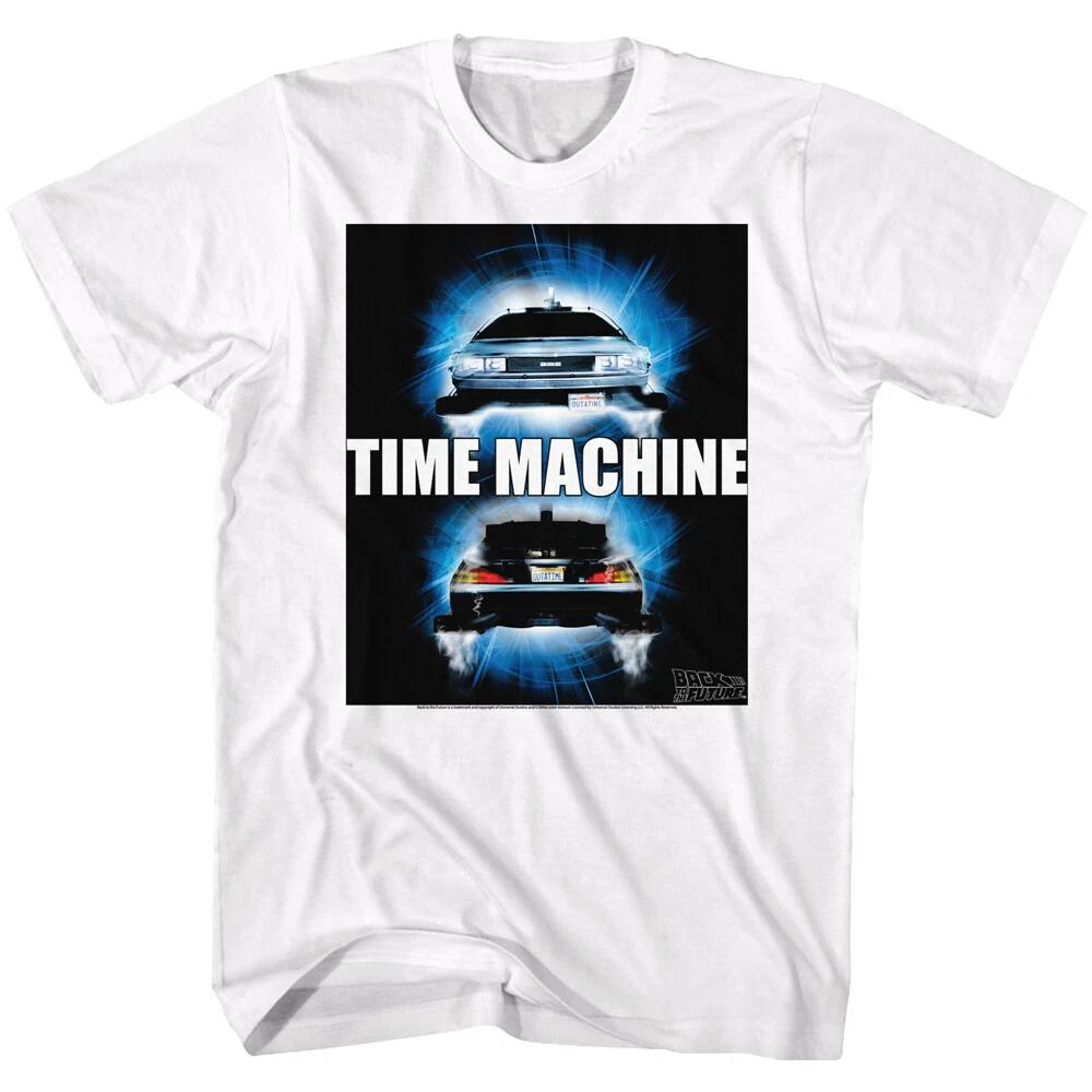 Back To The Future Movie Front And Back DeLorean Time Machine Men s T Shirt L