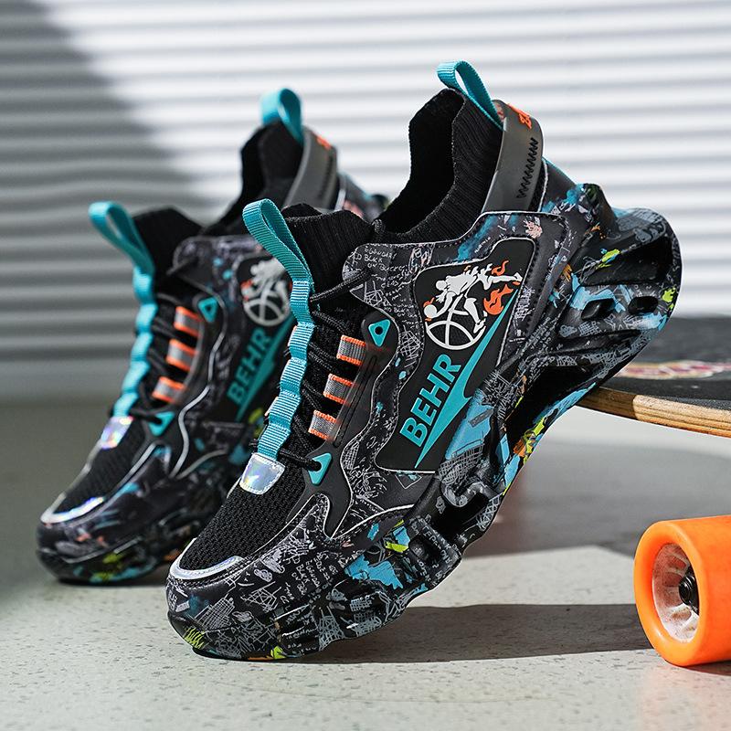 Neue Mode lässige Sportschuhe Outdoor leicht vielseitig Dad Shoes Fly-Woven Camouflage Blade Schuhe
